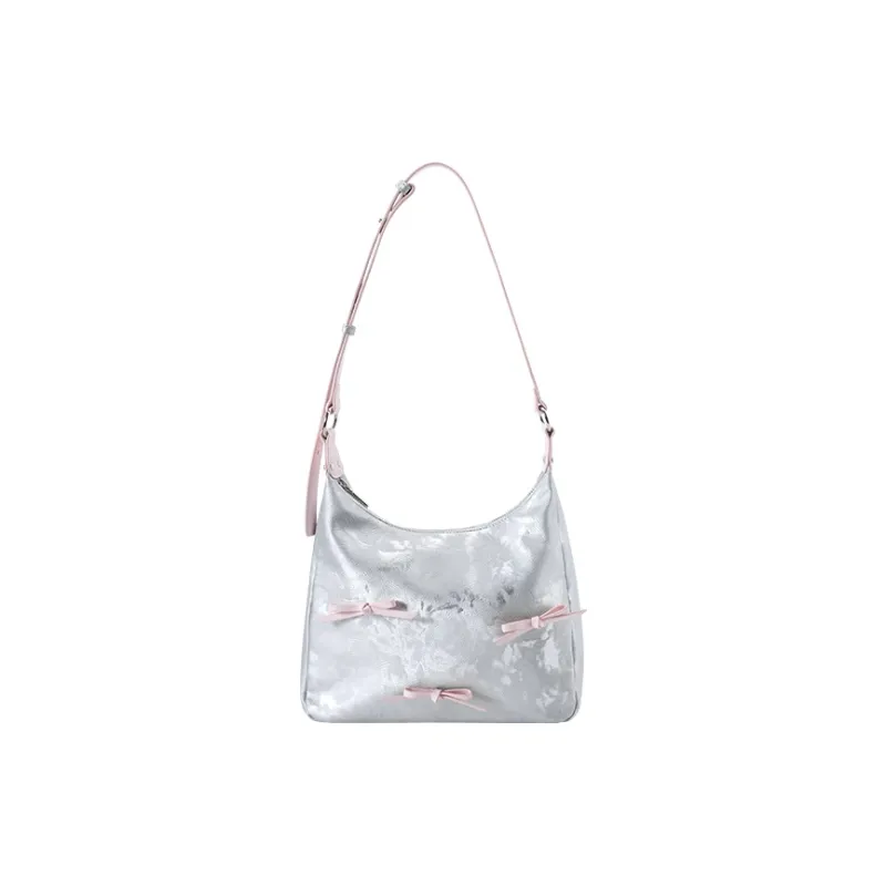 SEM/R PU Crossbody Handbag, Shoulder Bag Tubas Women's Raw White/Dream Pink/Smoke Gray Silver-4