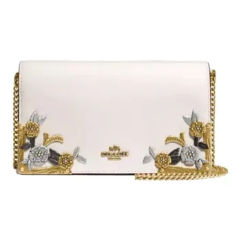 COACH Callie Leather Crossbody Bag, Shoulder Bag Women's White