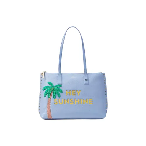 Kate Spade Leather Tote Bag Shopping Bag Shoulder Bags Women's Blue