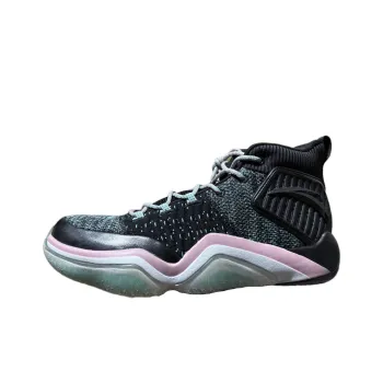 Anta UFO1.0 Slip Resistant High Top Basketball Shoes Men's Black Pink