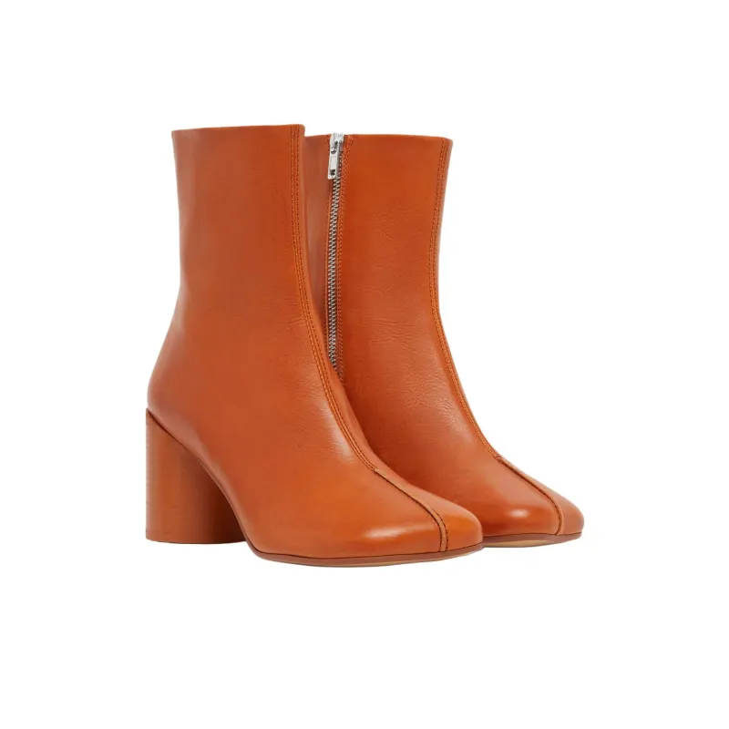 MM6 Maison Margiela Ankle Boots 7cm Women's Raw Brown-2