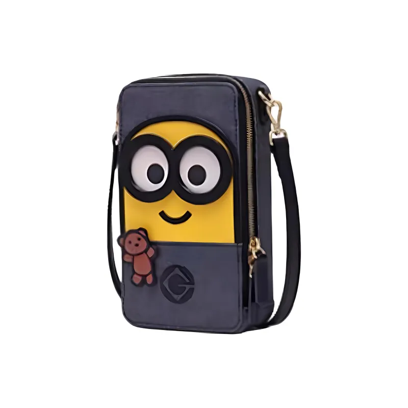 MINIONS Denim Shoulder Bag Unisex Yellow And Blue Bob Style/Yellow And Blue Kevin Style-1