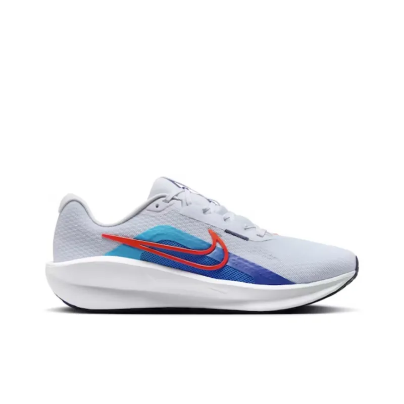 Nike Downshifter 13 Football Grey Deep Night Blue Lightning Bright Crimson-1