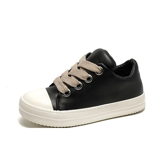 MADALLO Height Increasing Abrasion Resistant Waterproof Low Top Skateboard Shoes Unisex Black-1