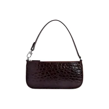 By Far Rachel Cow Leather Crossbody Handbag Shoulder Bag Medium Size Women's Hazelnut Jam Color