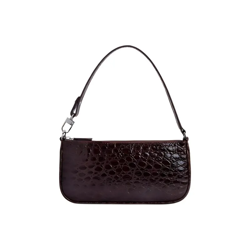 By Far Rachel Cow Leather Crossbody Handbag Shoulder Bag Medium Size Women's Hazelnut Jam Color-0