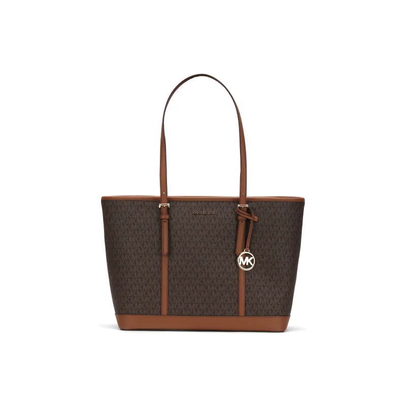 MICHAEL KORS Printed Canvas Tote Bag Shopping Bag Handbag Large Size Women's Vanilla-1
