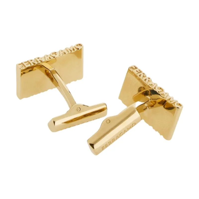 FERRAGAMO Brass Cufflinks Men's Gold-3