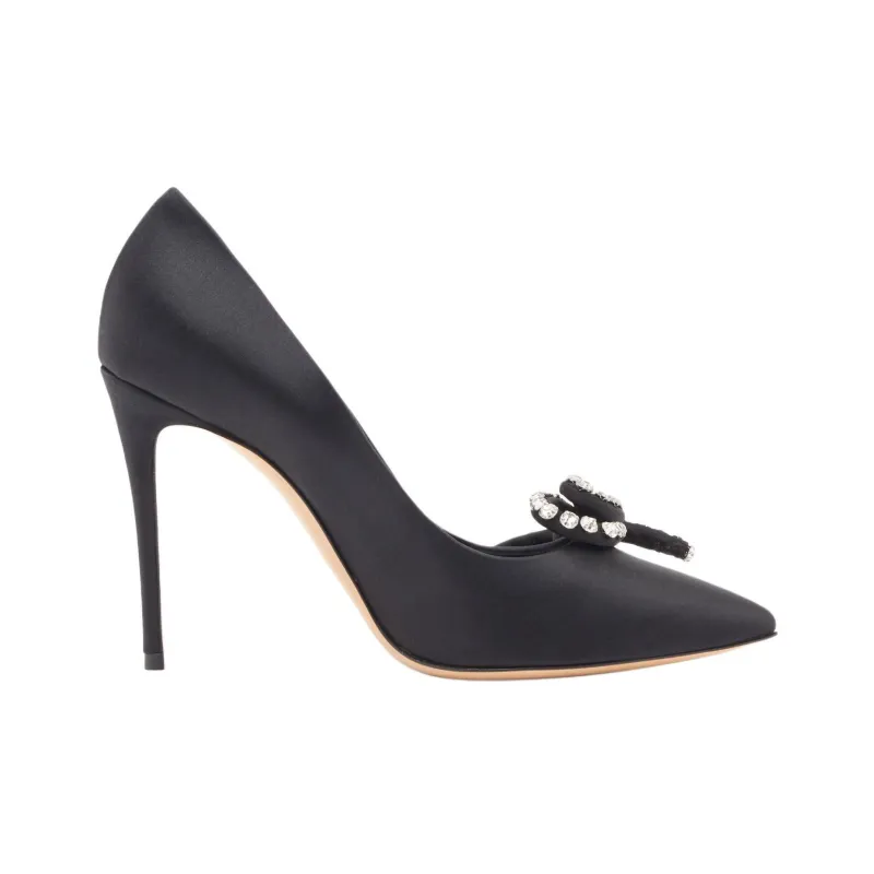 Casadei Julia Judith Slim Heel High Heels 10cm Women's Black-1