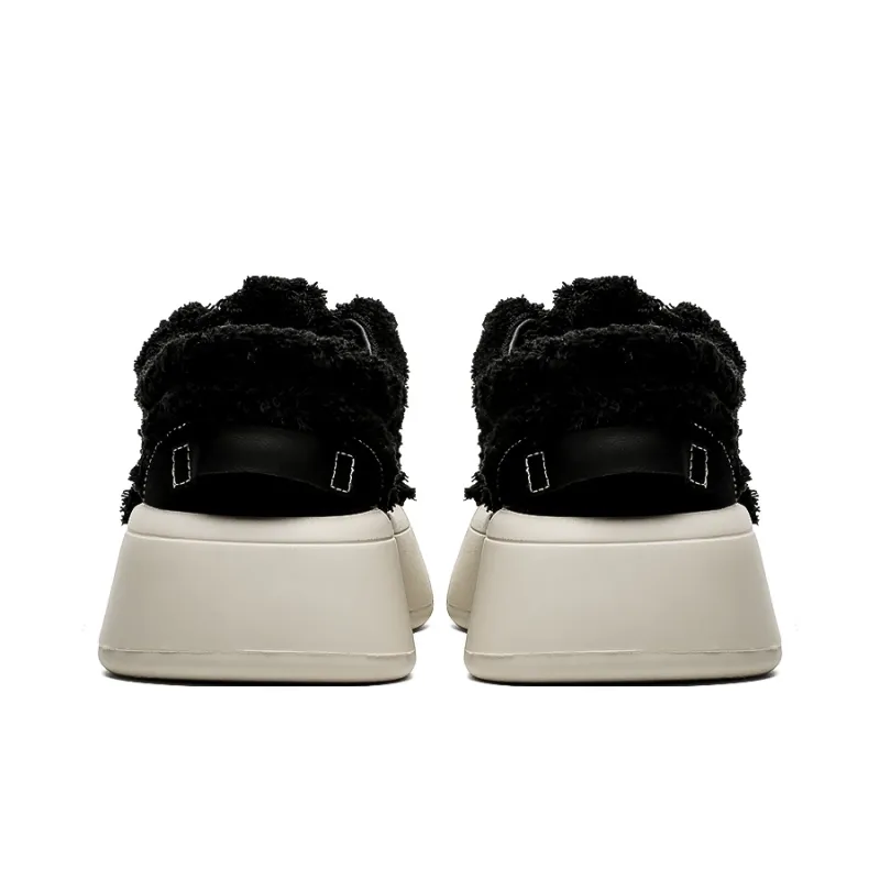 Mo Xu Abrasion Resistant Low Top Canvas Shoes Unisex Black-3