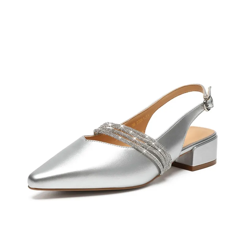 ZHR Chunky Heel High Heels 3.5cm Women's-9