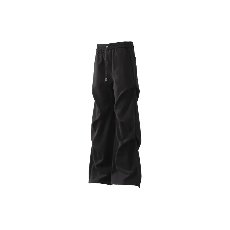 ONITSOP Draping Floor Length Pleated Suit Pants Unisex-1