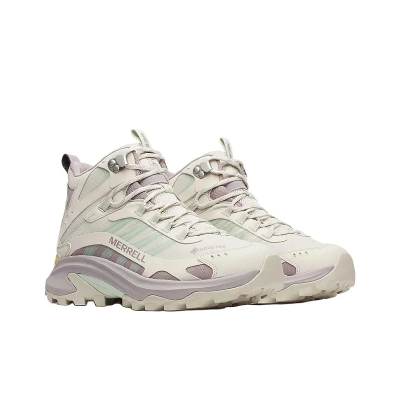 MERRELL Women's Moab Speed 2 Mid GORE TEX 'Greige' Women's-1