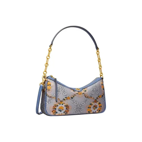 TORY BURCH T Monogram Brocade With Leather Fabric Portable Crossbody Bag Shoulder Bag Women's Frost Ice Blue