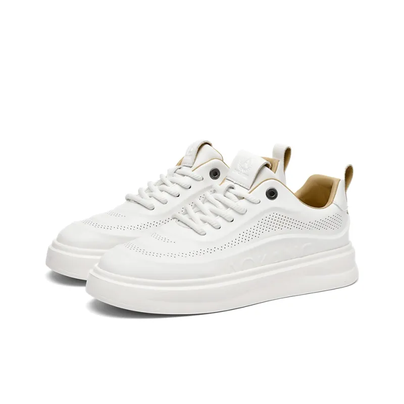 AOKANG Dunk Series Skateboard Shoes Men Low Top Ecru, Black-3