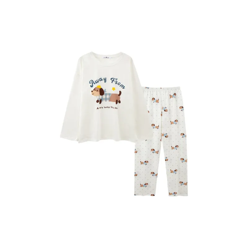 Sleeping Beauty Pajama Set Women's White-0