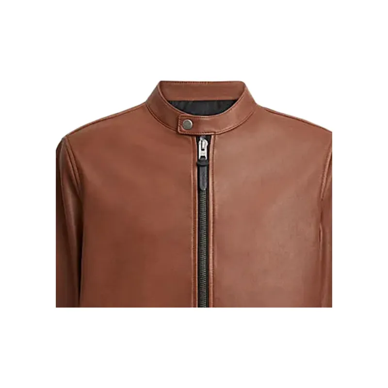 COACH RACER SS24 Leather Jacket Men's Rusty Brown-3