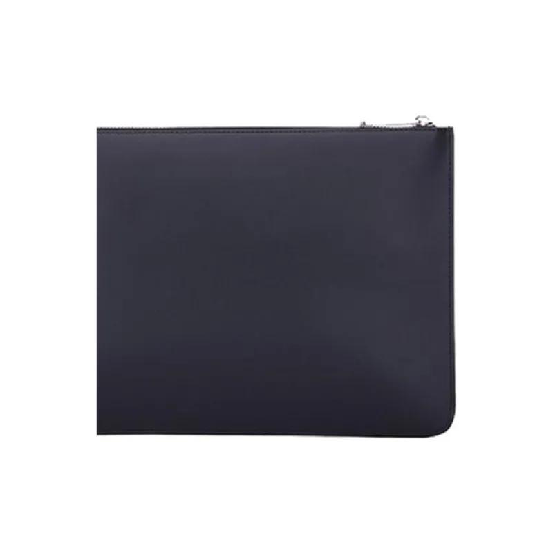 FENDI Leather Clutch Men's Dark Blue & Navy Blue-4