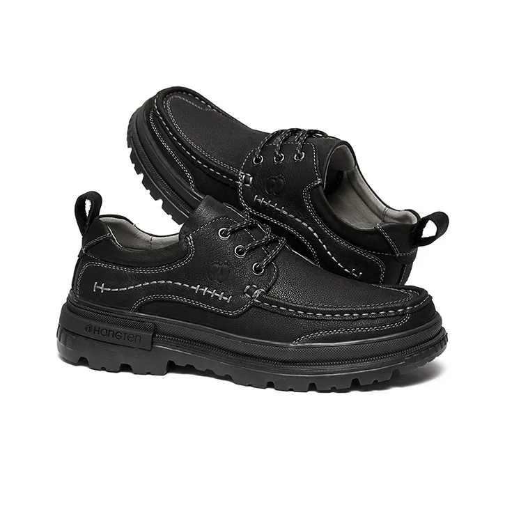 HANG TEN Men's Casual Shoes Men Low Top Black/Light Brown-11