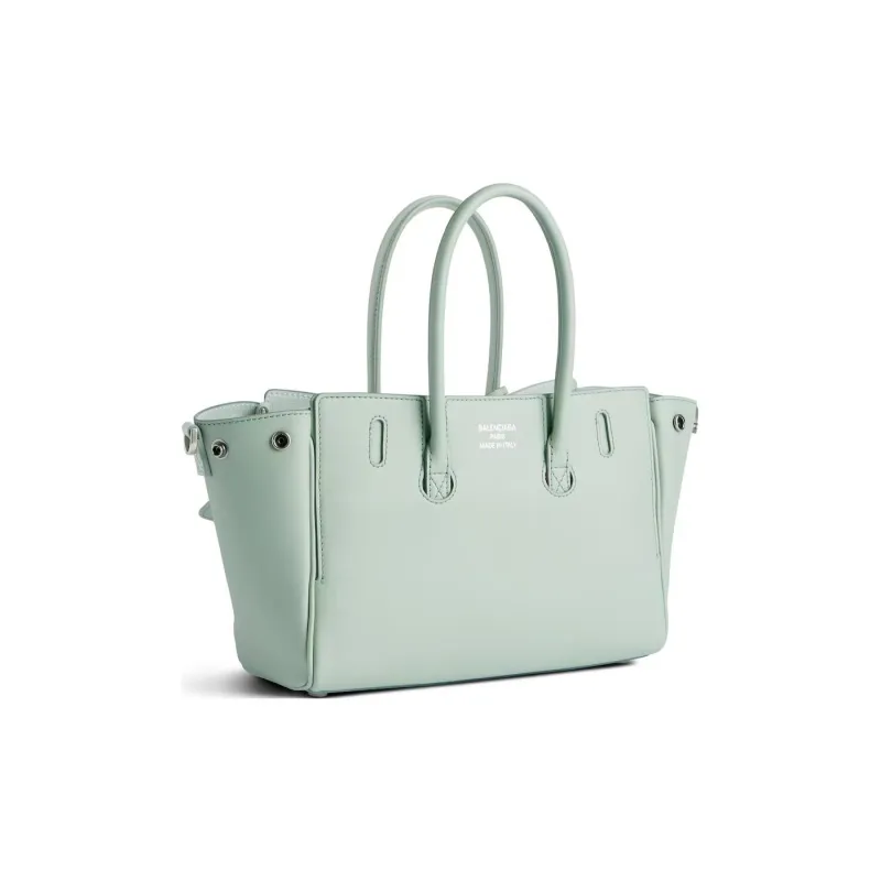 Balenciaga Bel Air Calfskin Tote Bag, Single Shoulder Handbag Mini Women's Mineral Green-3