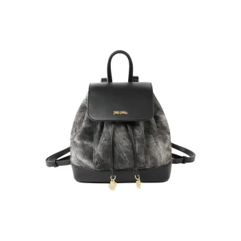 Folli Follie PU Bucket Bag Backpack Small Size Women's Black/Brown