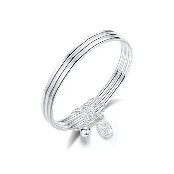 IS YOU 999 Fine Silver Bangles Women's