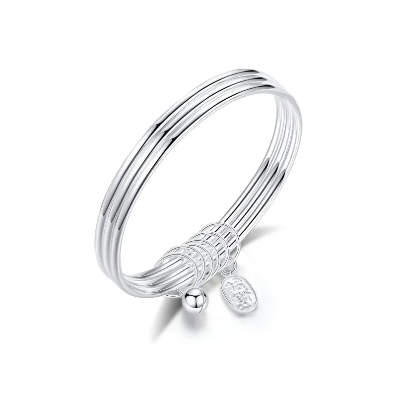 IS YOU 999 Fine Silver Bangles Women's-0