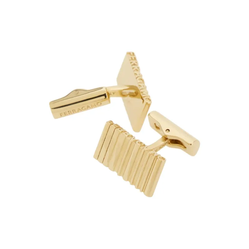 FERRAGAMO Brass Cufflinks Men's Gold-1
