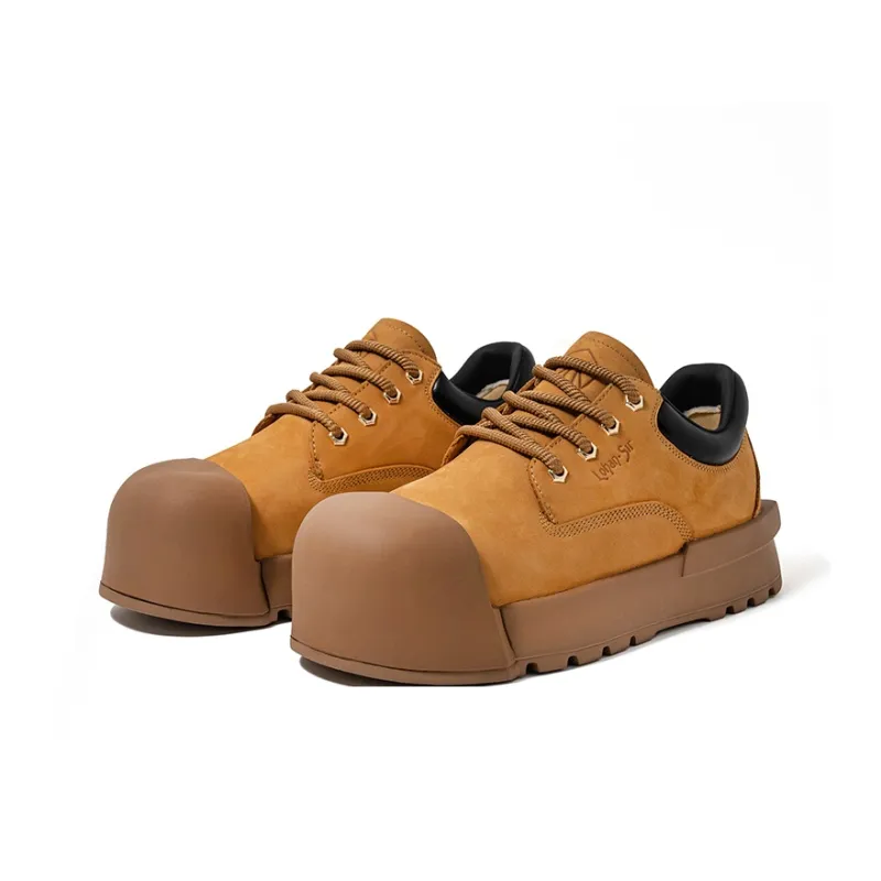LOHAN·SIR Breathable Height Increasing Low-Top Casual Shoes Women's Earth Brown Yellow-1