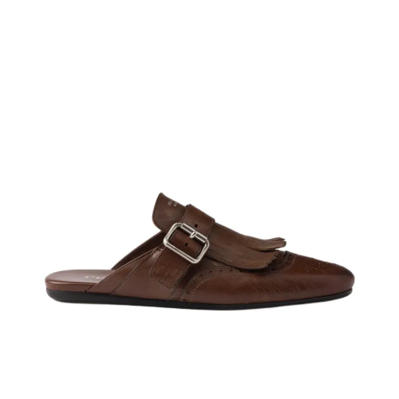 PRADA Closed Toe Slippers Women's Brown-1