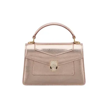 BVLGARI Serpenti Forever Cow Leather Shoulder Bag Crossbody Bag Handbag Mini Women's Pink