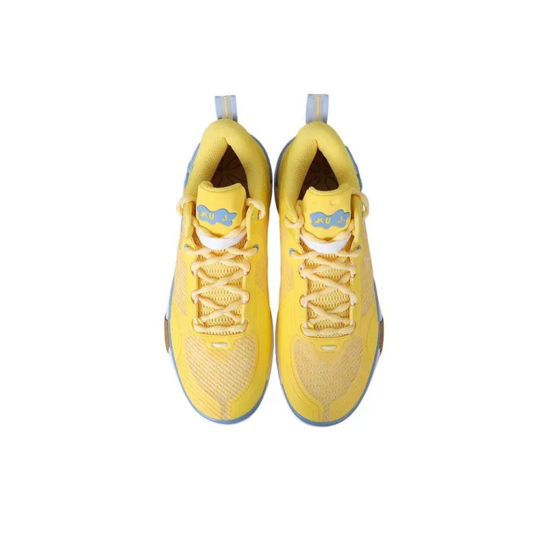 LINING Wode Phantom 6 Basketball Shoes Men Low Top Custard Sand Yellow-3