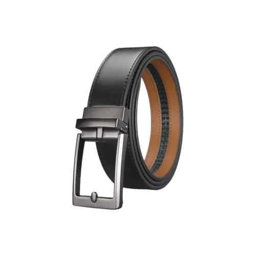 Yalu Split Leather With Overlay Film Leather Belts Men's 3.2cm