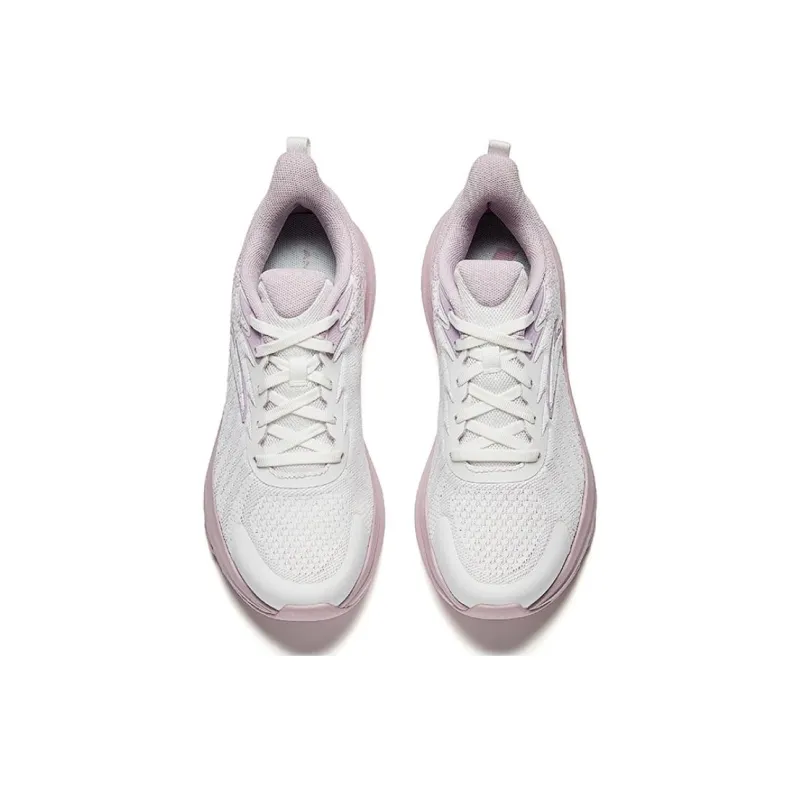 CHAOJIANTA Anti Slip Wear Resistant Low Top Casual Running Shoes Women's White Pink-2