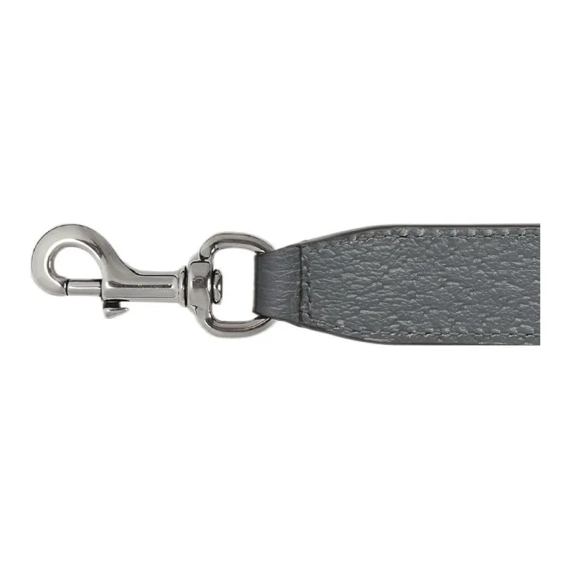 GUCCI Ophidia Leather Bag Straps Women's Gray-4