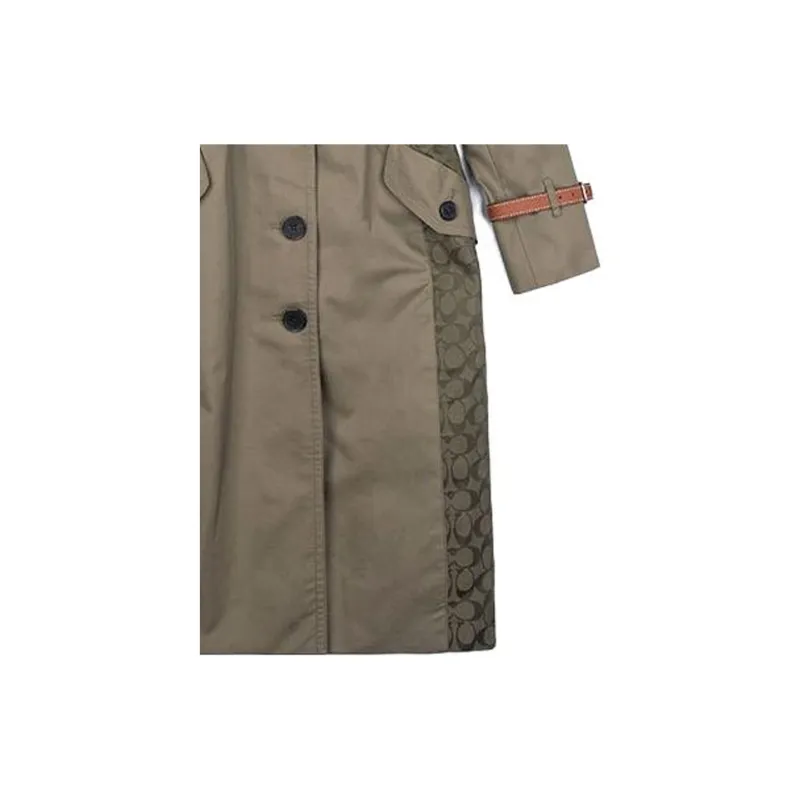 COACH Trench Coats Women's Laurel Green-4