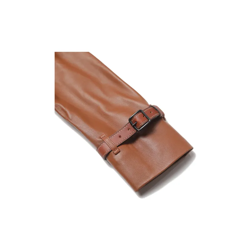 COACH Leather Jackets Women's Brown-2