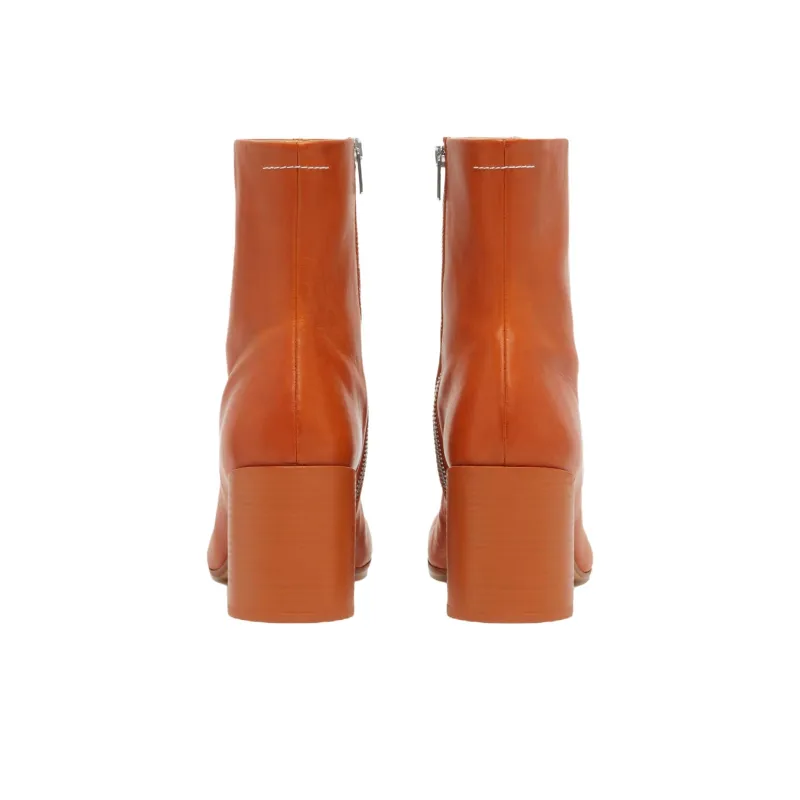 MM6 Maison Margiela Ankle Boots 7cm Women's Raw Brown-3