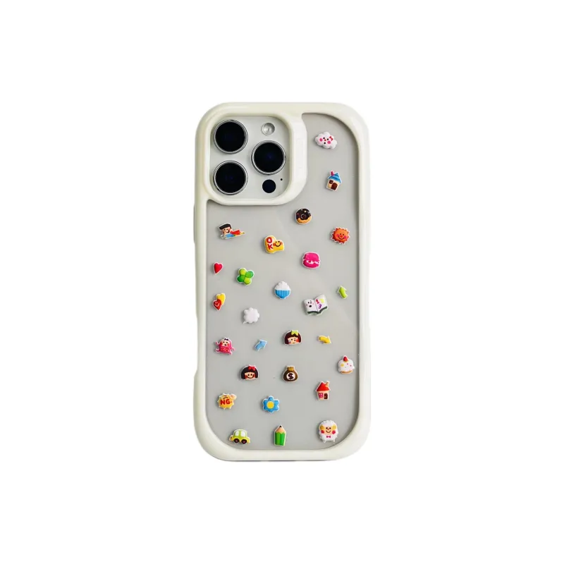 Wei Xin TPU Material Penguin Kitten DIY Sticker Phone Cases Compatible With IPhone 16/15 Pro Max/Apple 13/14 Pro/Max-8