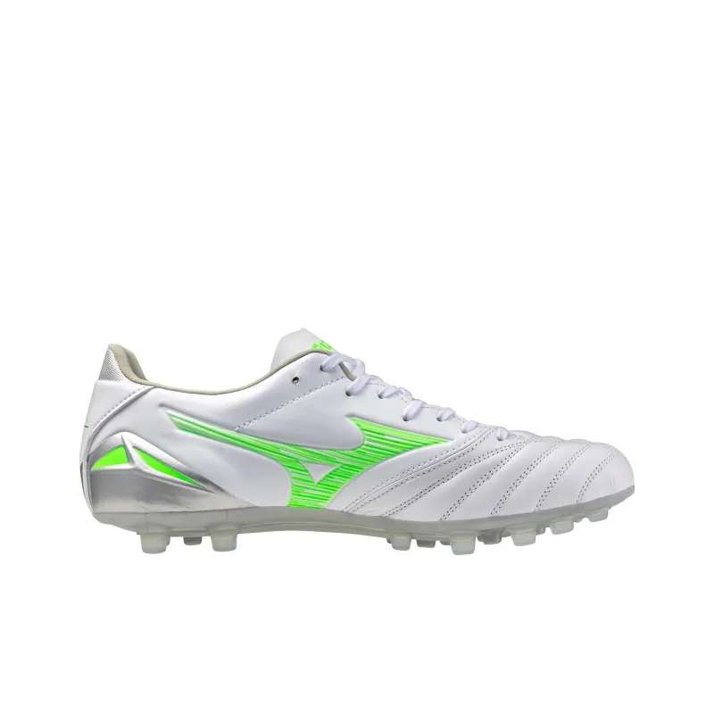 Mizuno Morelia Neo 4 AG Rubber Short Studs Anti Slip Wear Resistant Soccer Shoes Men's White Green-1