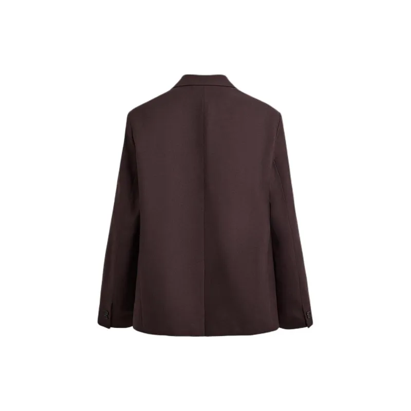 ZARA Business Suit Men's Burgundy Burgundy-1