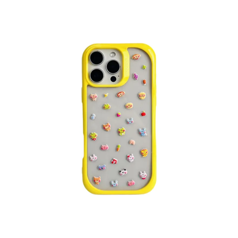 Wei Xin TPU Material Penguin Kitten DIY Sticker Phone Cases Compatible With IPhone 16/15 Pro Max/Apple 13/14 Pro/Max-16