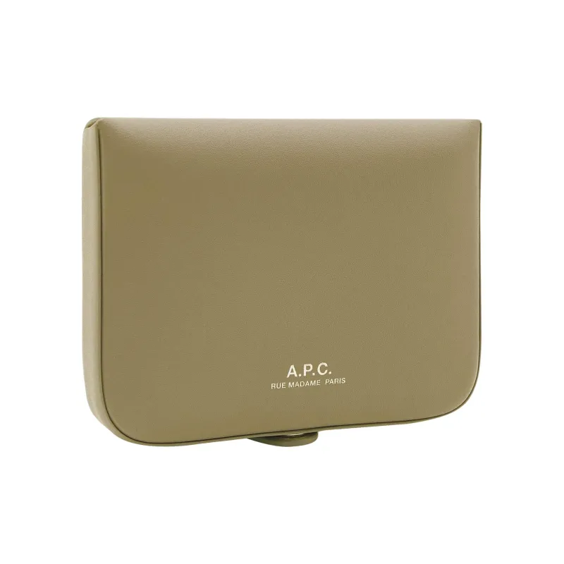 A.P.C Cow Leather Wallet Men's Clay Green-1