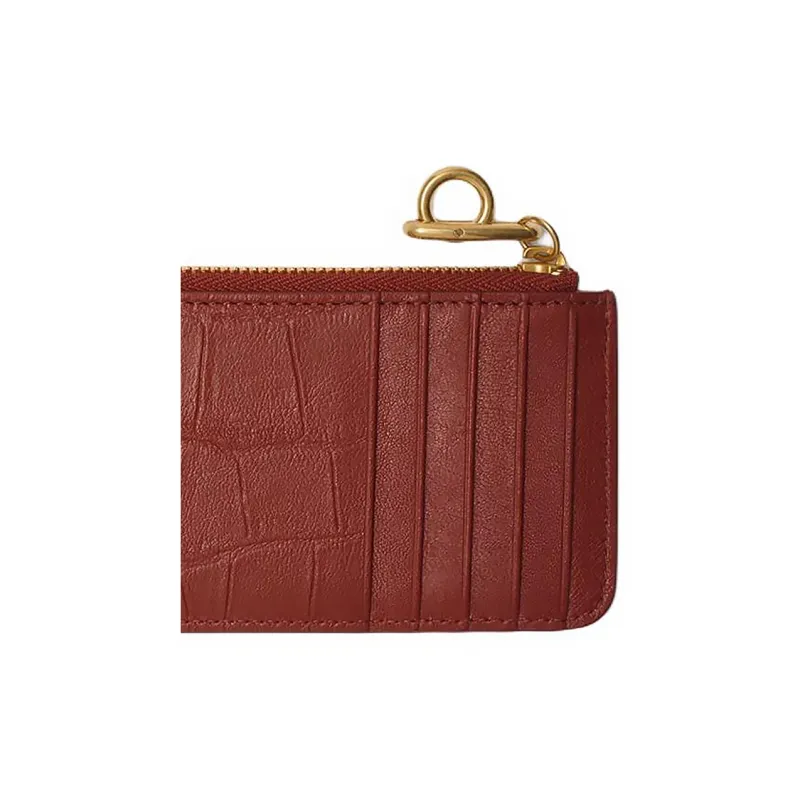 Burberry Rocking Horse Lambskin Card Holder Women's Rusty Red-3