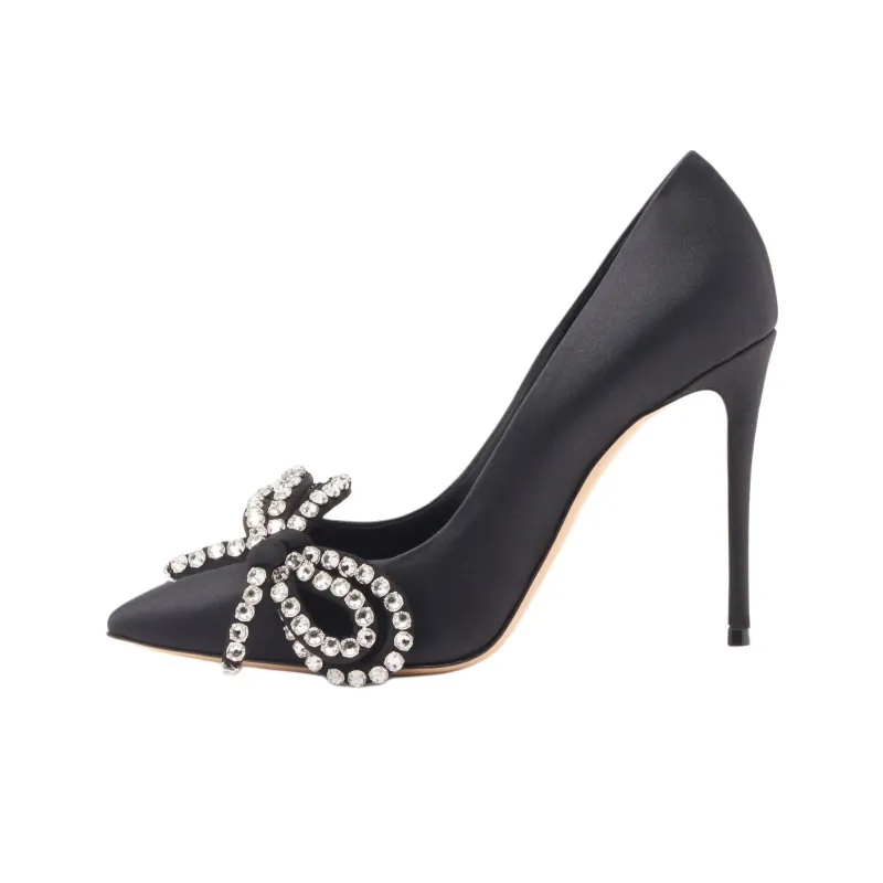 Casadei Julia Judith Slim Heel High Heels 10cm Women's Black-0