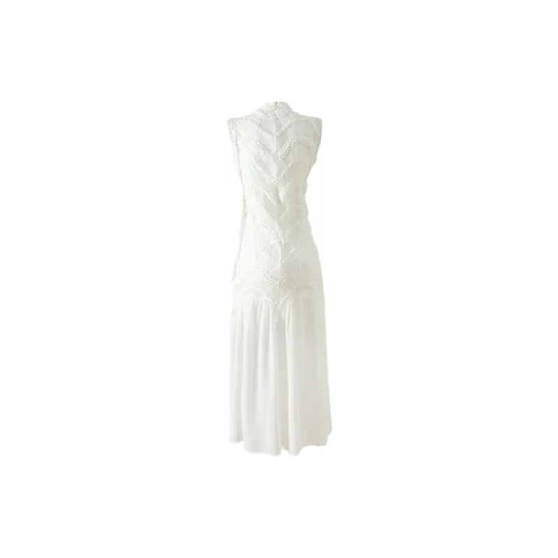 Udon House Sleeveless Dress Women's White-1