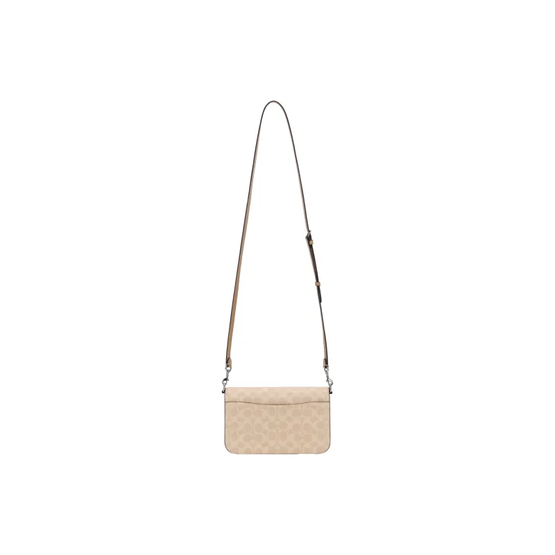 COACH Brynn Artificial Leather Bonded Cow Split Leather Crossbody Handbag Shoulder Bag Medium Size Women's Light Beige-2
