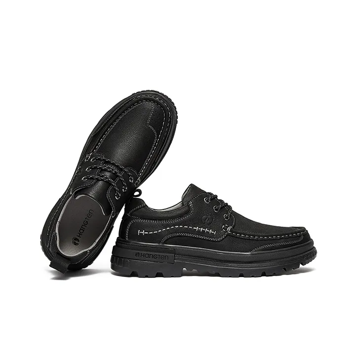 HANG TEN Men's Casual Shoes Men Low Top Black/Light Brown-10