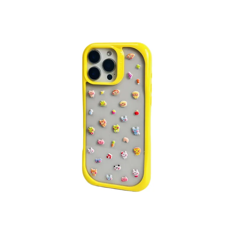Wei Xin TPU Material Penguin Kitten DIY Sticker Phone Cases Compatible With IPhone 16/15 Pro Max/Apple 13/14 Pro/Max-18