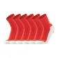 Crew Socks with Rubber Grip, Red, 6 Pack